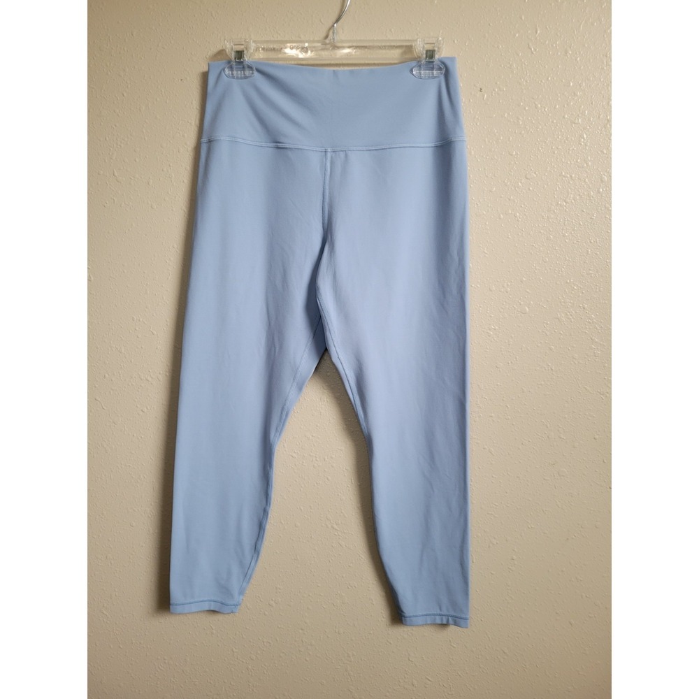 Athleta Transcend 7/8 Tight Leggings Blue Yoga Pants Athleisure Active Sz L